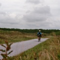 Texel: Ligfietsen op het fietspad bij de Westerslag