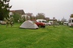 Camping Weserbergland in de mist