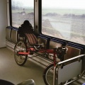 Ligfiets in Stadler GTW / recumbent bicycle in train