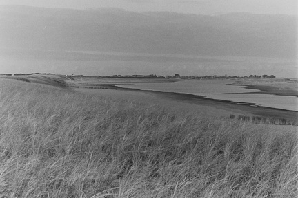 Blik vanaf de Prins Hendrikzanddijk over de lagune op Oudeschild